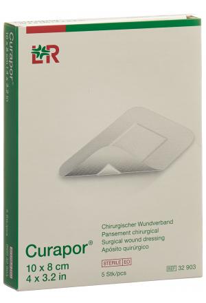 Curapor Medicazione per ferite chirurgiche 10x8cm sterile 5 pezzi