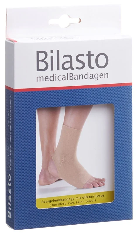 Bilasto supporto caviglia XL tallone aperto nero beige