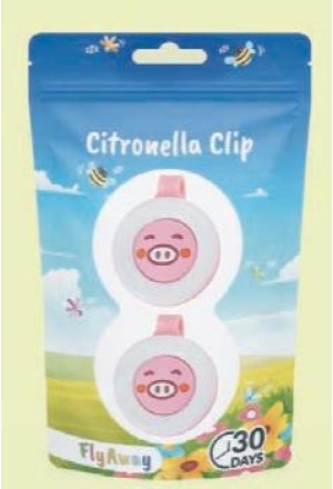 FLYAWAY Citronella-Clip Pig Duopack 2 pezzi