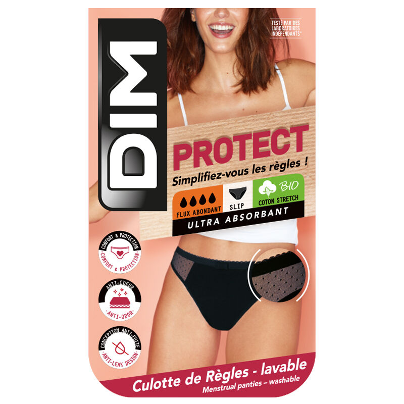 DIM Slip Lace Stark 40-42 schwarz mit Meshdetail