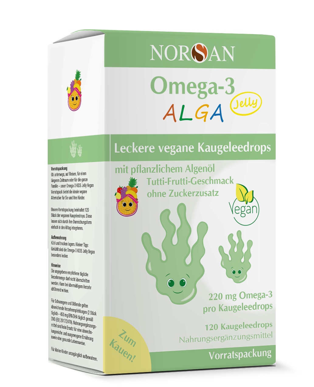 NORSAN Omega-3 ALGA Jelly vegan 120 pezzi