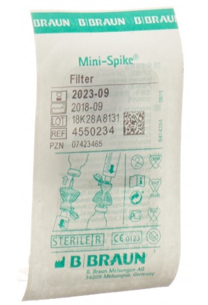 Cannula di prelievo Mini Spike Plus Multipla con 2 filtri
