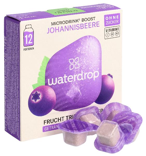 WATERDROP Microdrink al ribes nero senza zucchero Confezione da 24g
