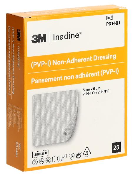 Inadine Wundauflage 5x5cm steril Btl 25 Stück