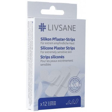 Livsane Silikon Pflaster-Strips assortiert 12 Stück