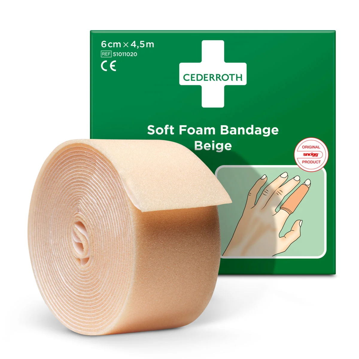 Benda in schiuma morbida Cederroth 3cmx4,5m beige