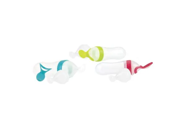 Nuby cucchiaio biberon Squeeze Feeder con 2 accessori XS+XL