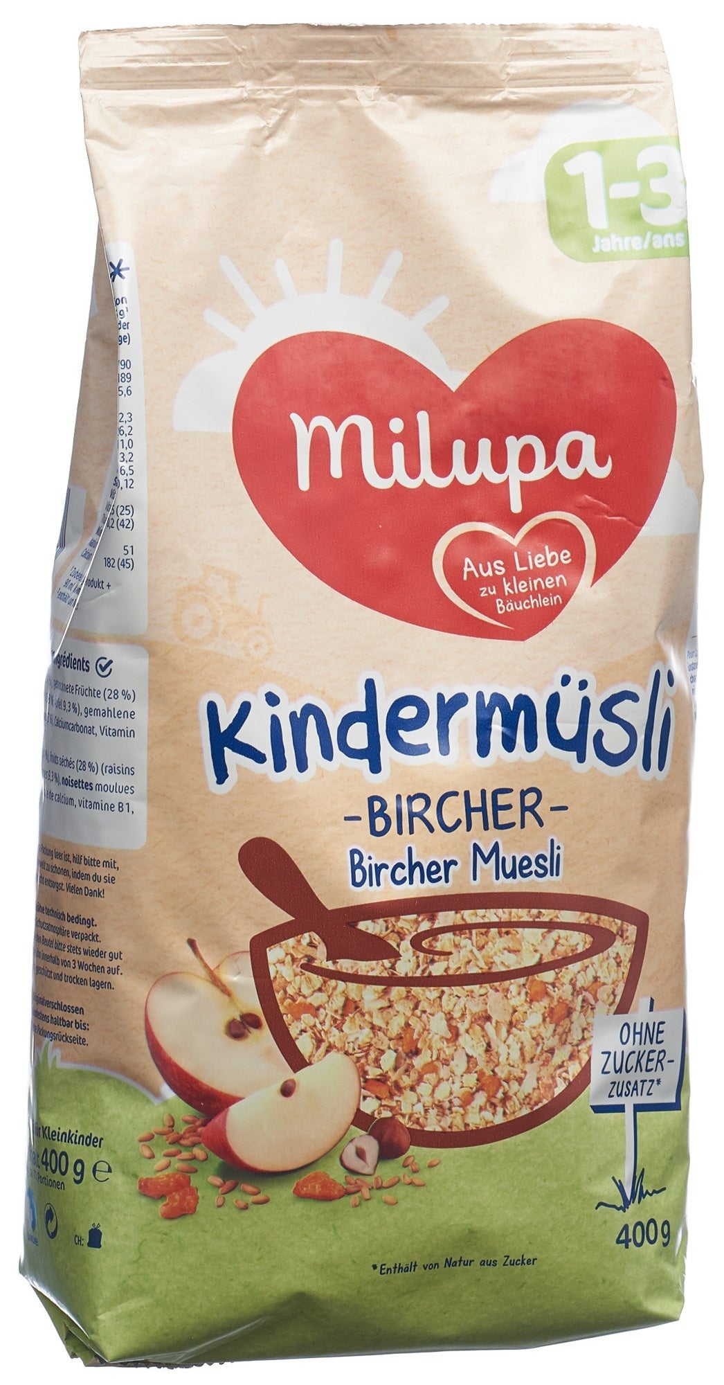 Muesli per bambini Milupa tenero Bircher 400g