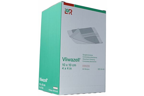 Vliwazell compressa assorbente 10x10cm sterile 60 pezzi