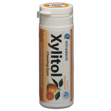 Miradent Xylitol gomma da masticare alla frutta 30 pezzi