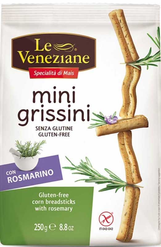 LE VENEZIANE Mini grissini al rosmarino con glutine 250g