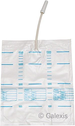 GHC bottiglia per urina CAREFLOW 1,5l 90cm o scarico 10 pezzi