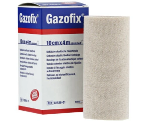 Gazofix benda coesiva di fissaggio 10 cm x 4 m adesivo senza lattice