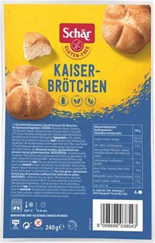 MORGA Panini Kaiser senza glutine 240g