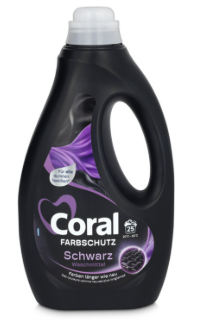 CORAL Black Velvet detergente liquido 25 WG bottiglia 1,25 l