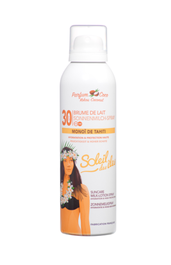SOLEIL DES ÎLES Latte Spray Nebbia SPF30 Koko 150ml