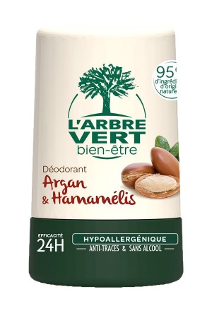 L'ARBRE VERT Eco Deodorante Roll-on Argan e Amamelide 50ml
