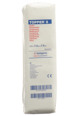 Topper 8 NW Compresse 7,5x7,5 cm non sterili 200 pezzi