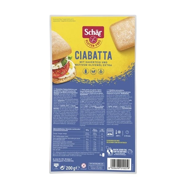 SCHÄR Ciabatta al forno 4 x 50g