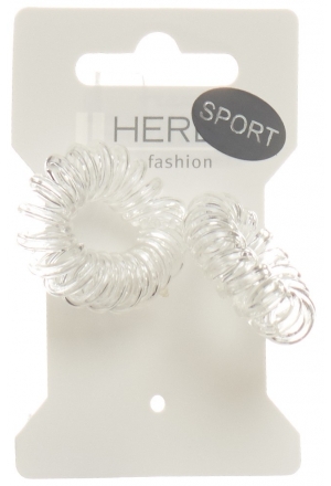 Fascetta per capelli Herba Sport Ø3,8cm trasparente 2 pezzi