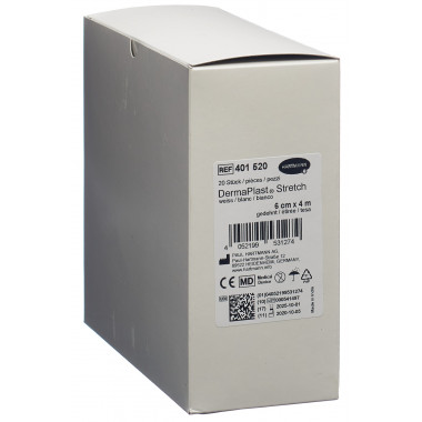 DermaPlast STRETCH benda di garza elastica 6cmx4m bianco 20 pezzi