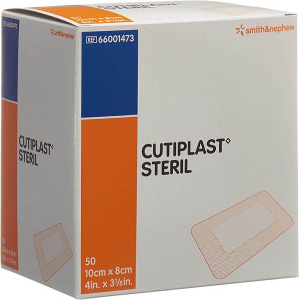Cutiplast medicazione sterile per ferite 10cmx8cm bianco 50 pezzi
