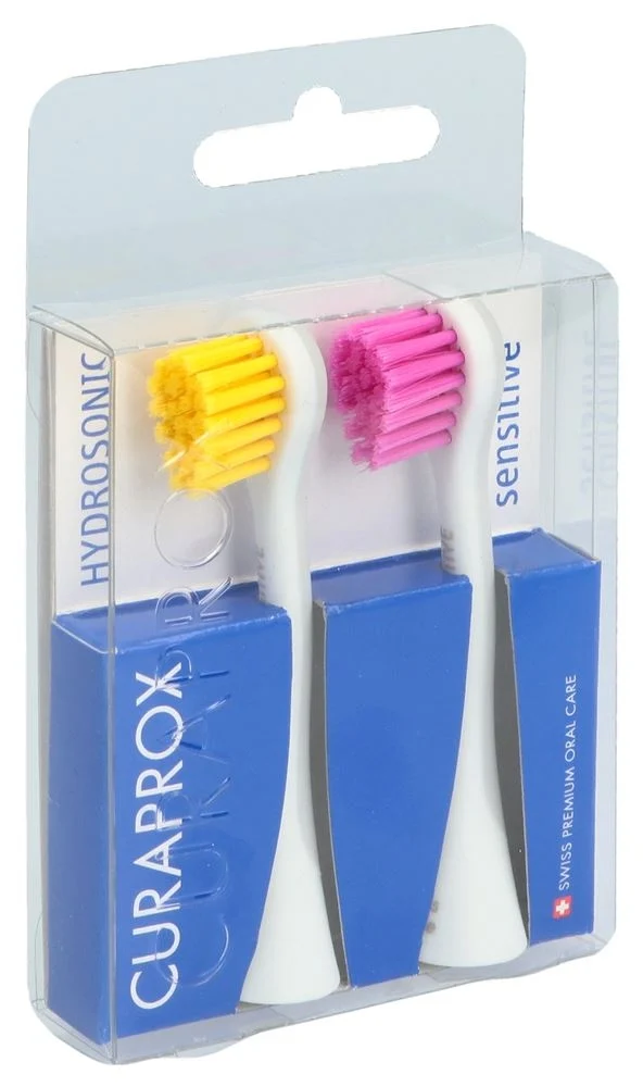 Curaprox Hydrosonic spazzole di ricambio giallo-rosa 1 paio
