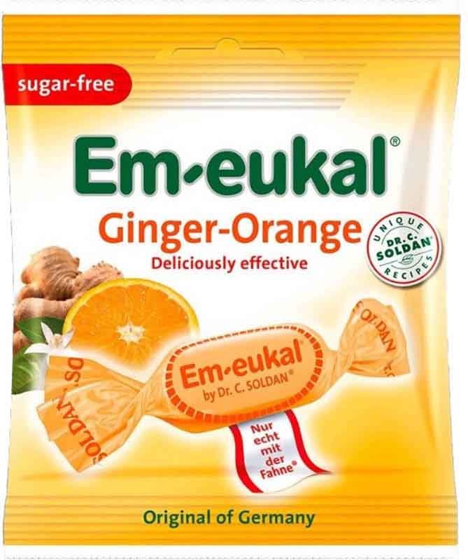 Soldan Em-eukal Zenzero-Arancia senza zucchero Btl 50g