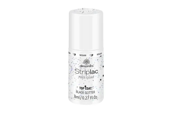 alessandro Striplac Top Coat Nero Glitter 8ml