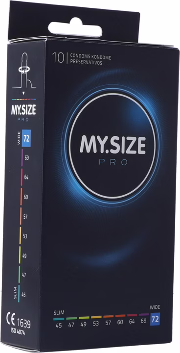 Preservativi MY SIZE PRO 72 mm, confezione da 10 pezzi