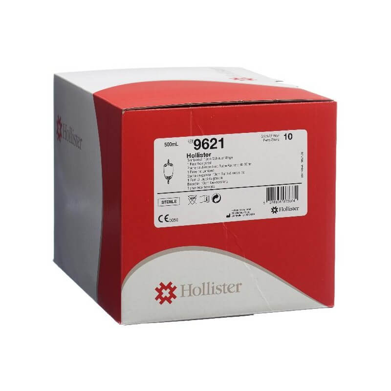Hollister sacca per urina 500ml con tubo di drenaggio 10cm valvola di non ritorno sterile 10 pezzi