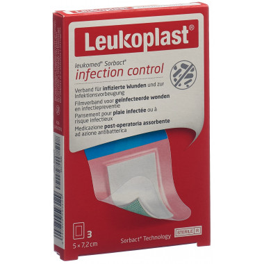 Leukoplast Leukomed Sorbact 7,2x5cm sterile 3 pezzi