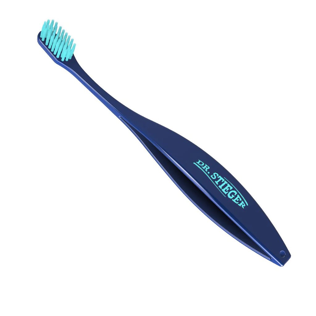 DR. STIEGER Federzahnbürste blau
