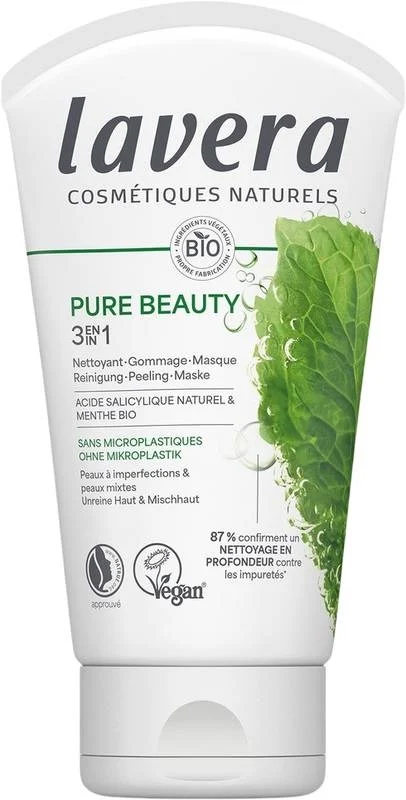 LAVERA Maschera esfoliante 3in1 Bellezza pura Tb 125 ml