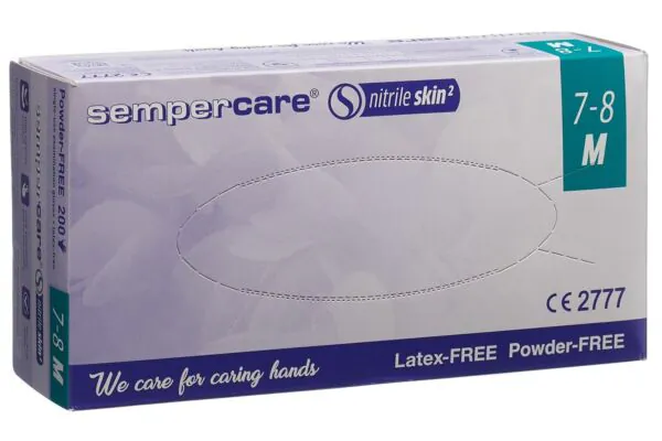 Sempercare Nitrile Skin Handschuhe M puderfrei unsteril 200 Stück