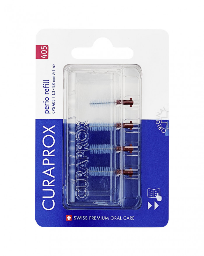 Curaprox CPS 405 Perio spazzolini interdentali ricarica rosso ciliegia 4 pezzi