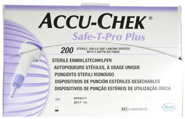Dispositivo pungidito monouso Accu-Chek Safe-T Pro Plus 200 pezzi