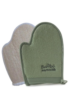 Guanto esfoliante Herba in viscosa di bambù e loofah