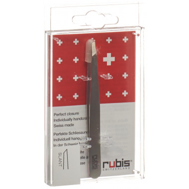 Pinzette Rubis angolate in acciaio inox