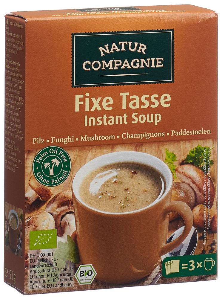 NATUR COMPAGNIE Zuppa istantanea di funghi biologica 60g