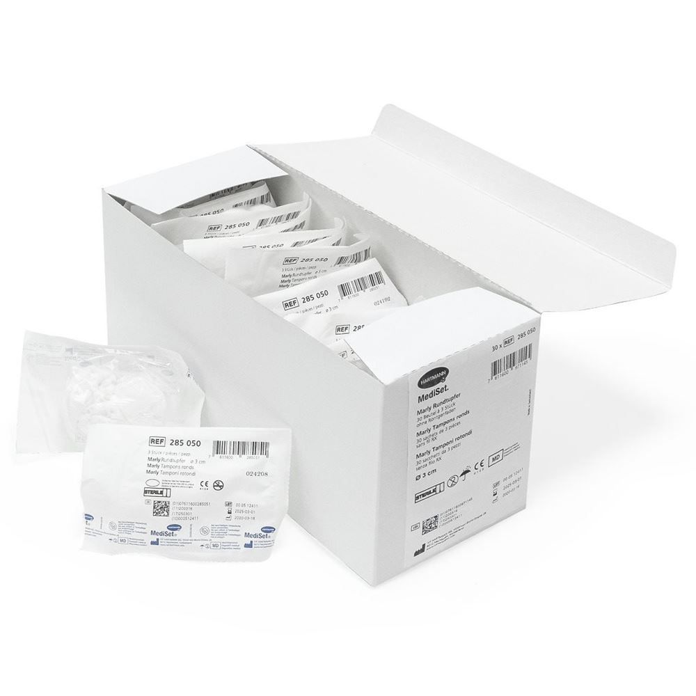 MediSet tamponi rotondi 4cm sterili 24 Btl 4 pezzi