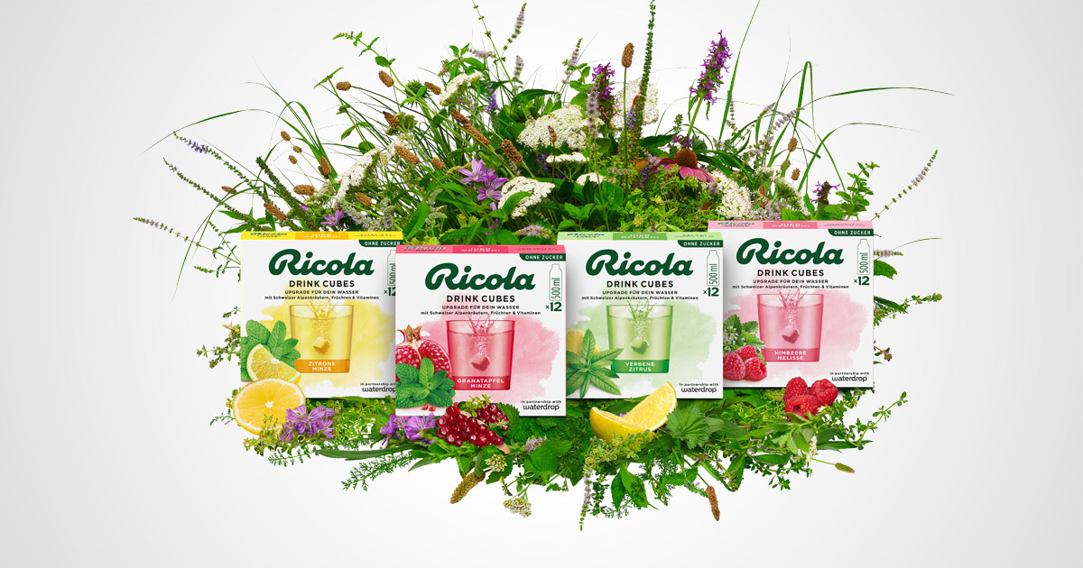 Ricola Drink Cubes Verbena Citrus senza zucchero 26,4g