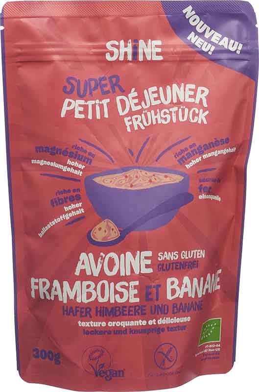 SHINE Colazione d'avena Lampone e banana BIO 300g