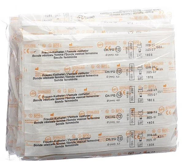 Catetere femminile Qualimed CH08 18cm PVC sterile