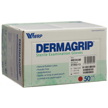 Guanti da esplorazione Dermagrip in lattice M sterili 50 paia