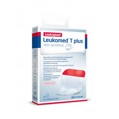 Leukomed T plus skin sensitive 5x7,2cm 5 pezzi