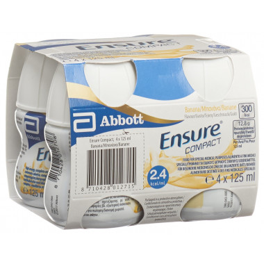 Ensure Compact Banana 4 x 125ml