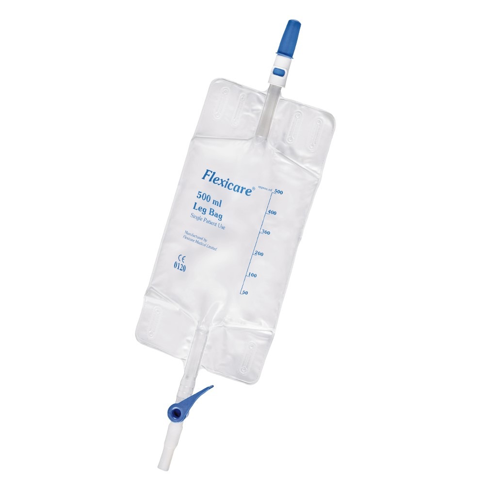 FLEXICARE sacca per urina 500ml 7cm cerniera di scarico 10 pezzi