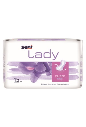 Seni Lady Super assorbente anatomico traspirante 18x37cm 5 gocce 15 pezzi