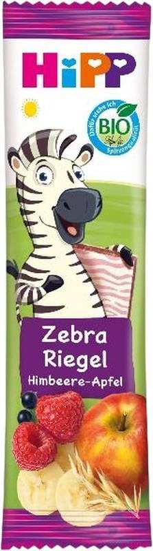 HIPP Barretta di cereali alla frutta biologica Zebra Lampone-Mela 23g